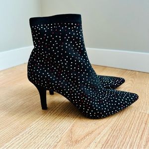 INC International Concepts Bejeweled Ankle Sock Boots Size 6.5 SOLD